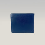Prada Portafoglio Bifold in Pelle Saffiano Blu Navy