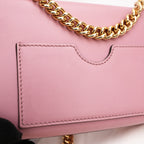 Gucci Padlock shoulder bag in pelle rosa con catena dorata