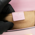 Gucci Padlock shoulder bag in pelle rosa con catena dorata