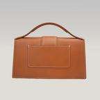 Jacquemus Le Bambino Borsa a Mano in Pelle Marrone con Logo Oro