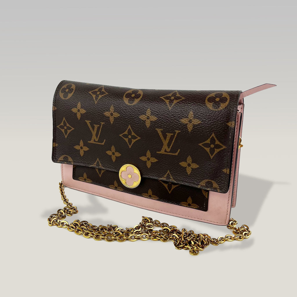 Louis Vuitton Borsa a Catena Piccola Monogram con Dettaglio Fiore Rosa
