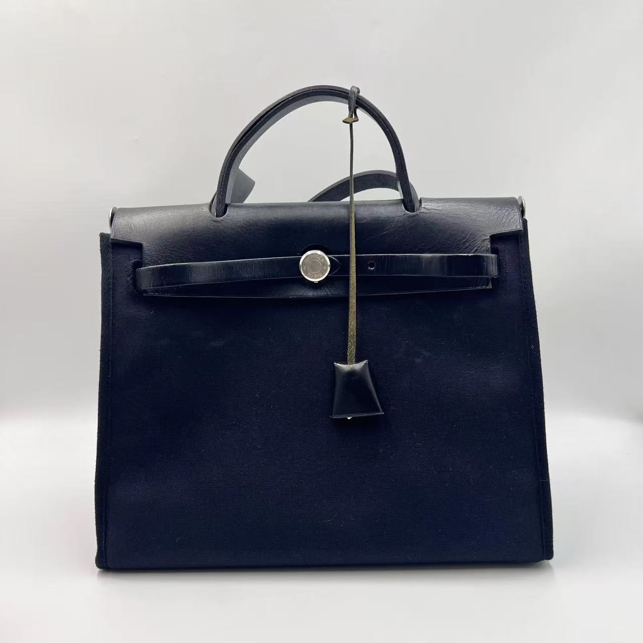 Hermès Herbag borsa a mano / a spalla nera