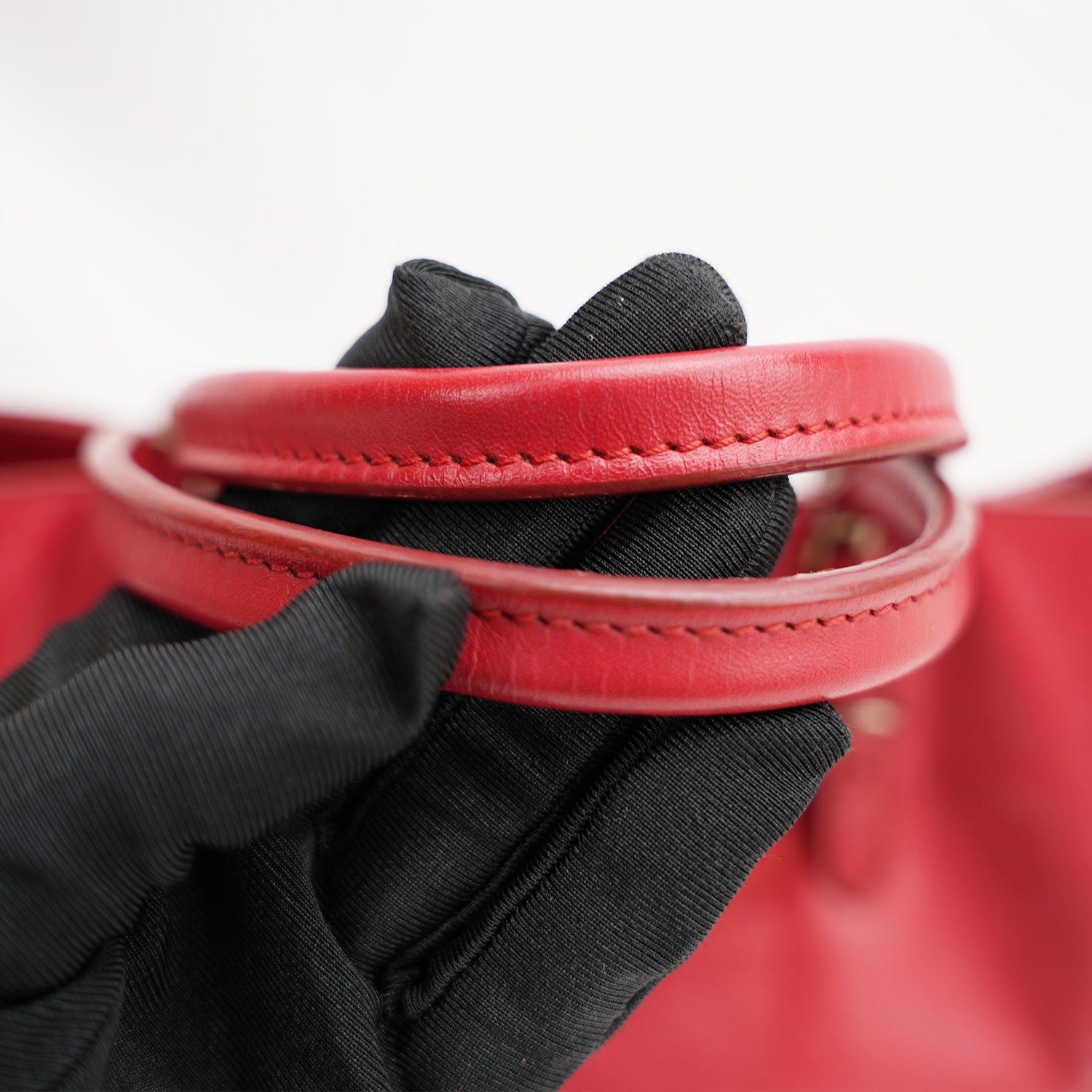 Balenciaga Borsa City in Pelle Rossa con Borchie Argento