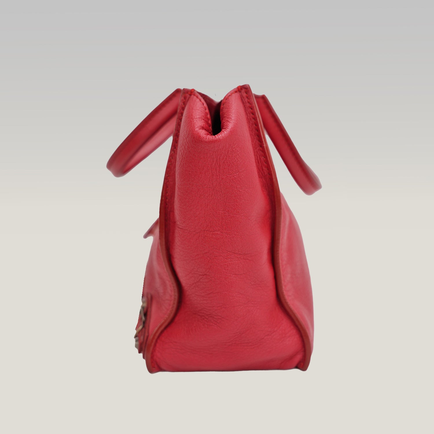 Balenciaga Borsa City in Pelle Rossa con Borchie Argento