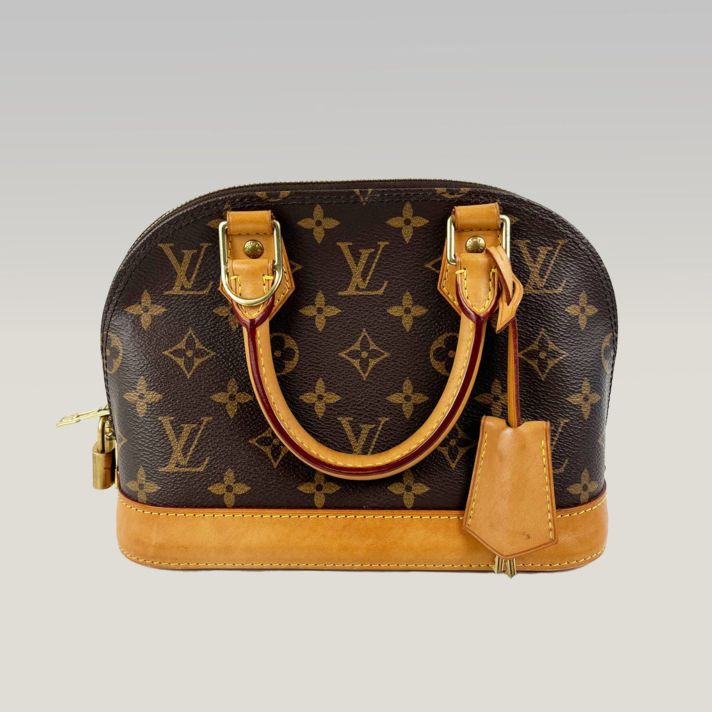 Louis Vuitton Alma Monogram Canvas with Leather Trim