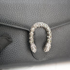 Gucci Dionysus Dollar Black Calfskin Chain Wallet