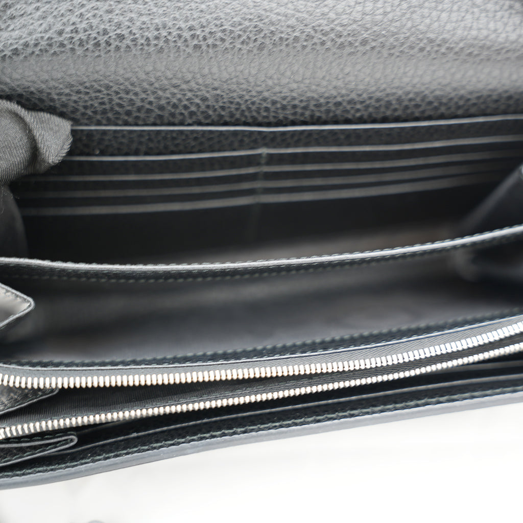 Gucci Dionysus Dollar Black Calfskin Chain Wallet