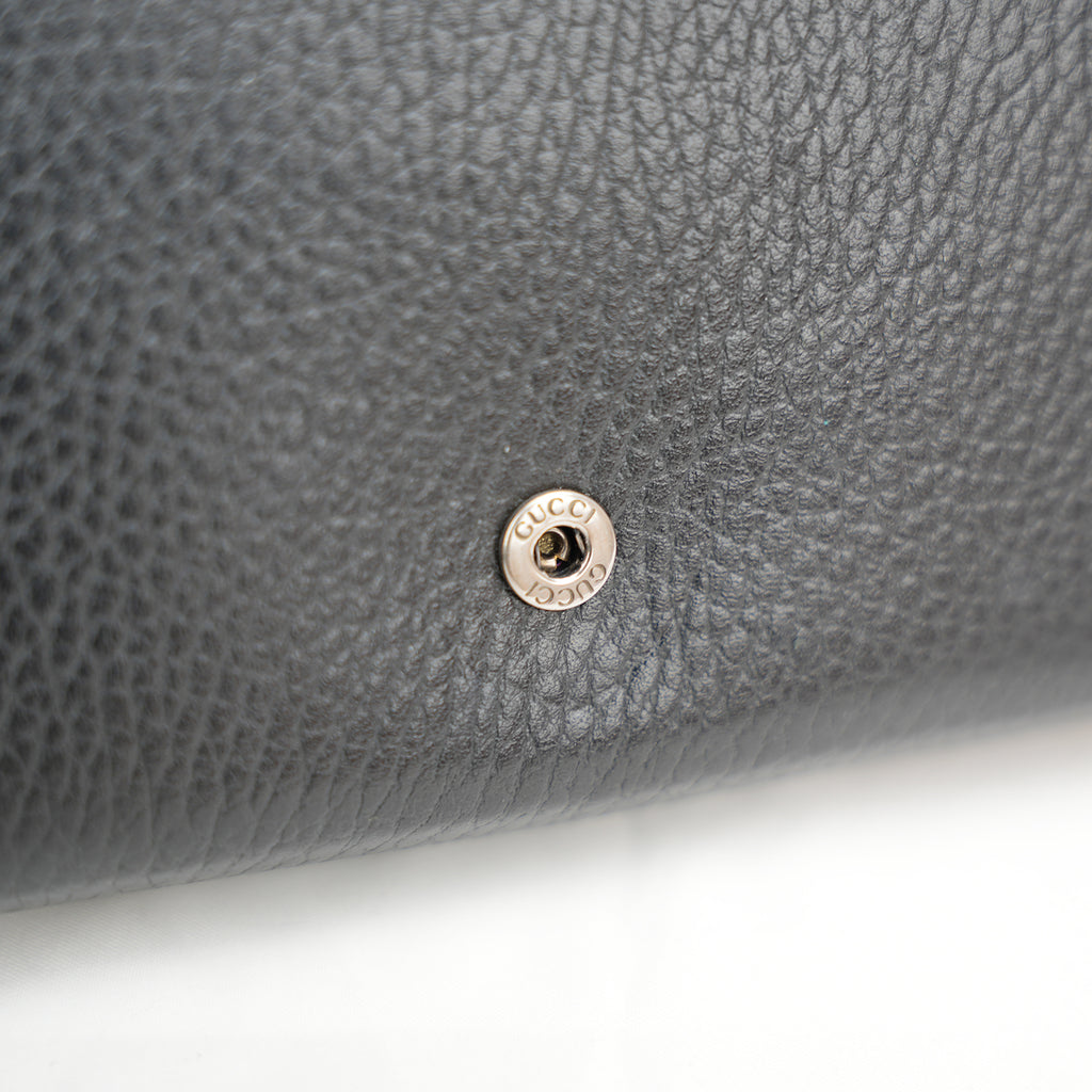 Gucci Dionysus Dollar Black Calfskin Chain Wallet