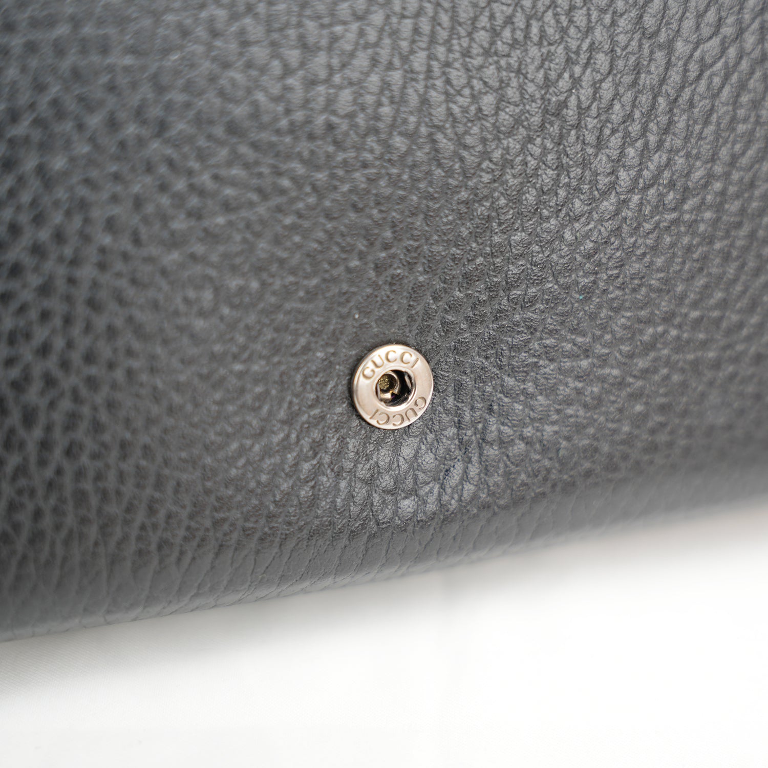 Gucci Dionysus Dollar Black Calfskin Chain Wallet
