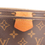 Louis Vuitton Multi Pochette Accessoires Monogram con Tracolla Verde in Tela Cerata e Pelle