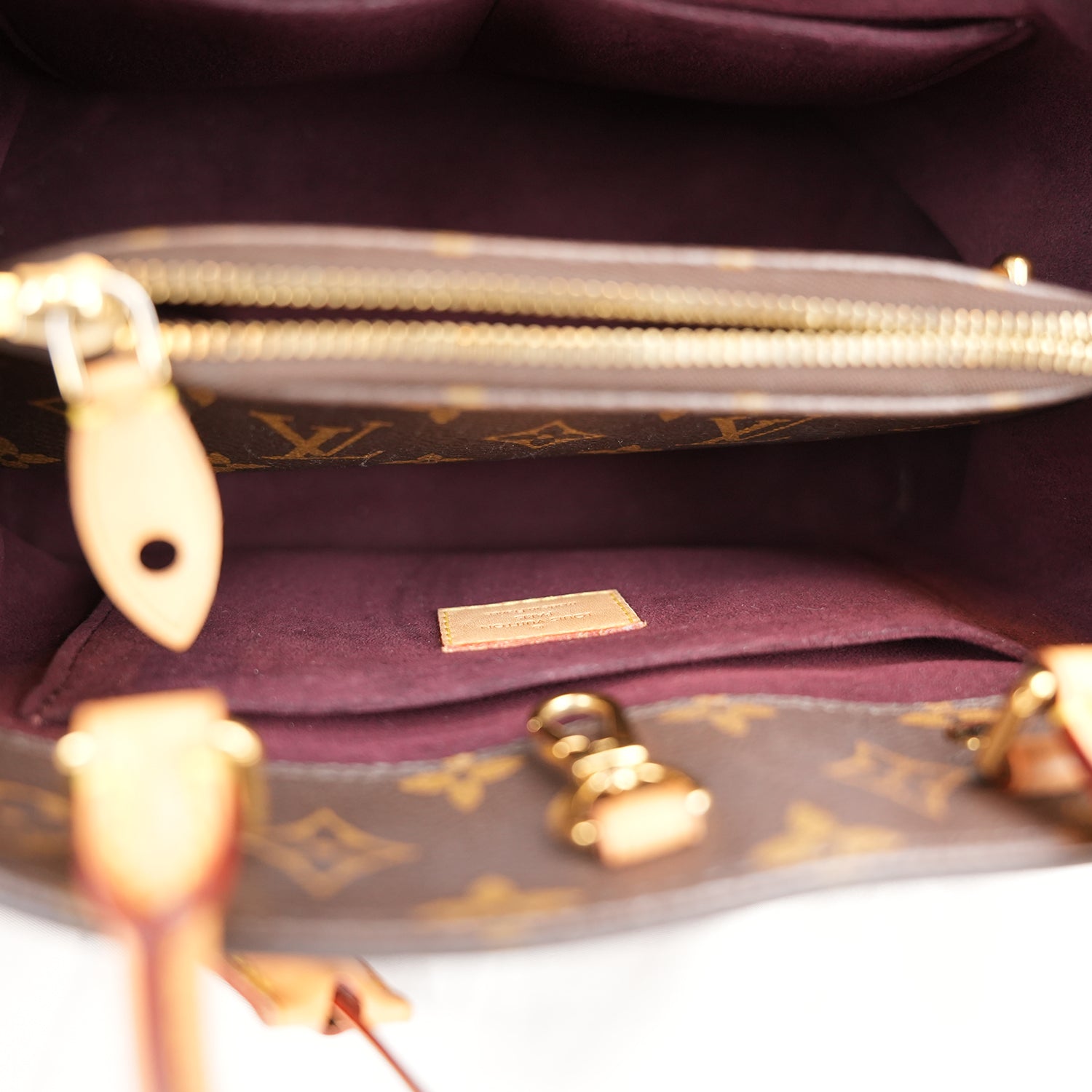 Louis Vuitton Montaigne BB Monogram Handbag Brown Coated Canvas & Leather Top Handle Shoulder Bag
