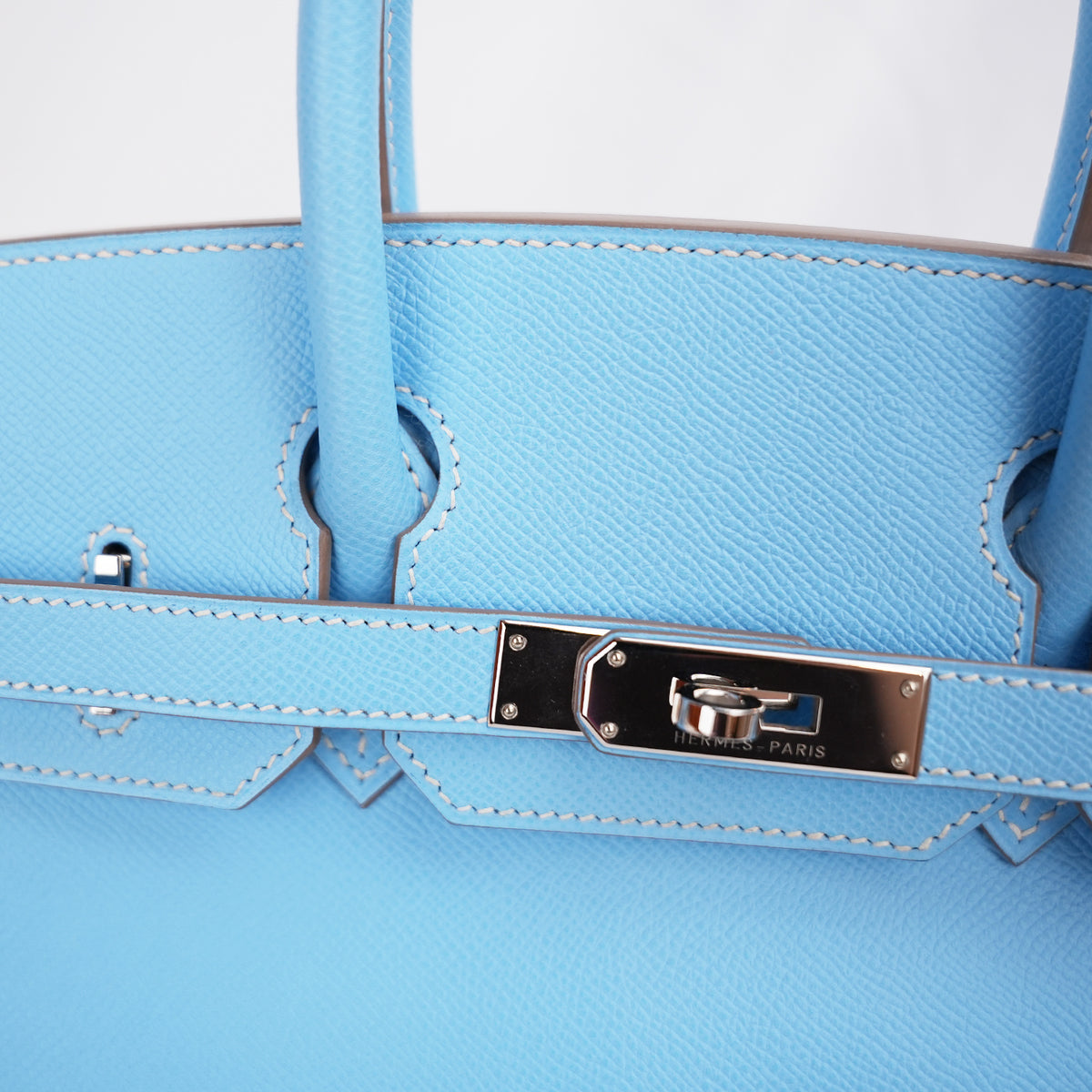 Hermès Birkin 30 Celeste in Pelle Epsom con Hardware Palladium