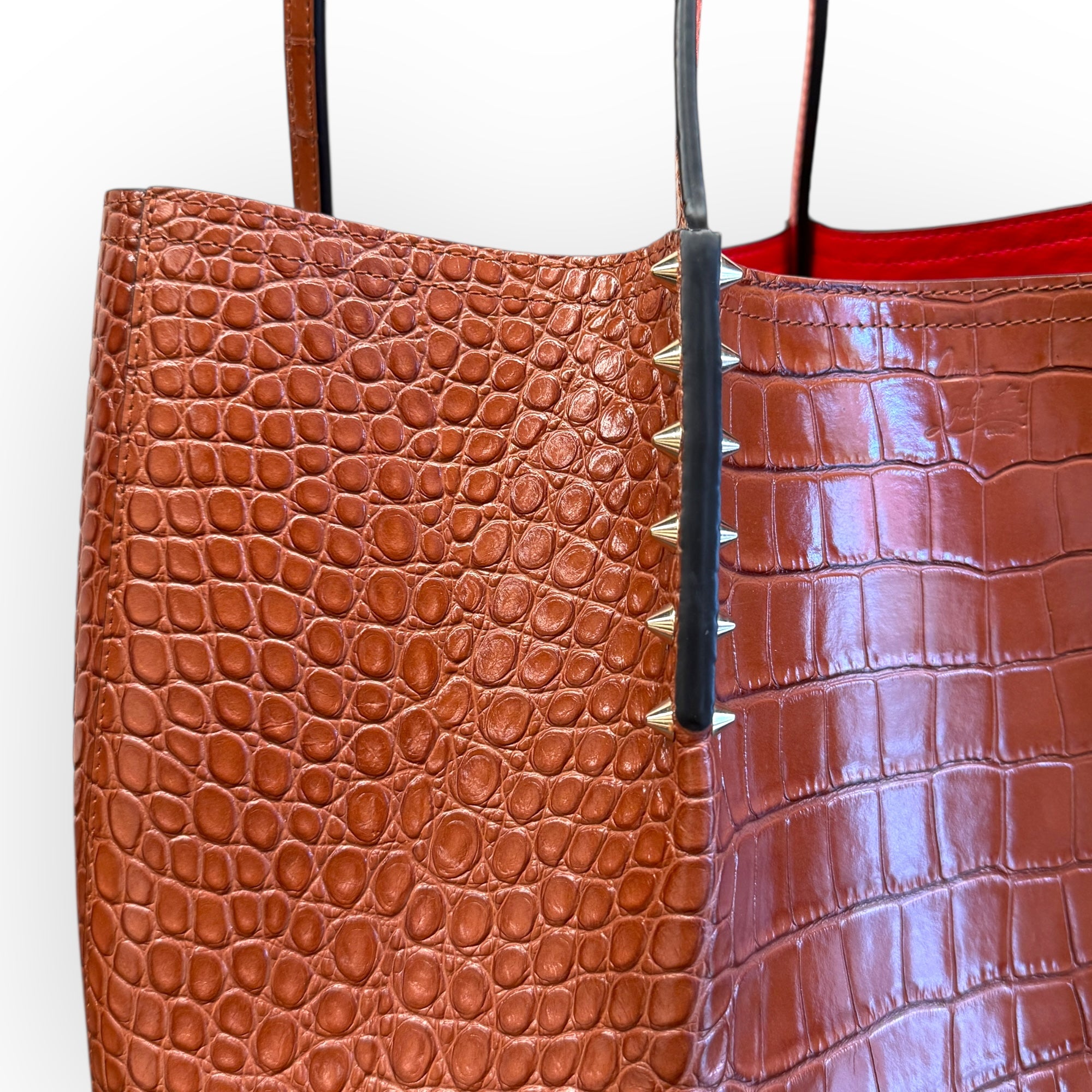 Christian Louboutin Cabarock Embossed Leather Tote