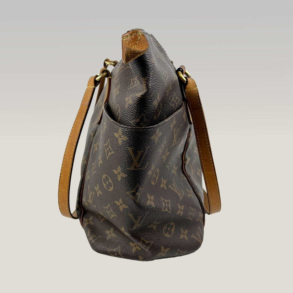 Louis Vuitton Totally MM Monogram Canvas Tote Capiente con Tasche Laterali