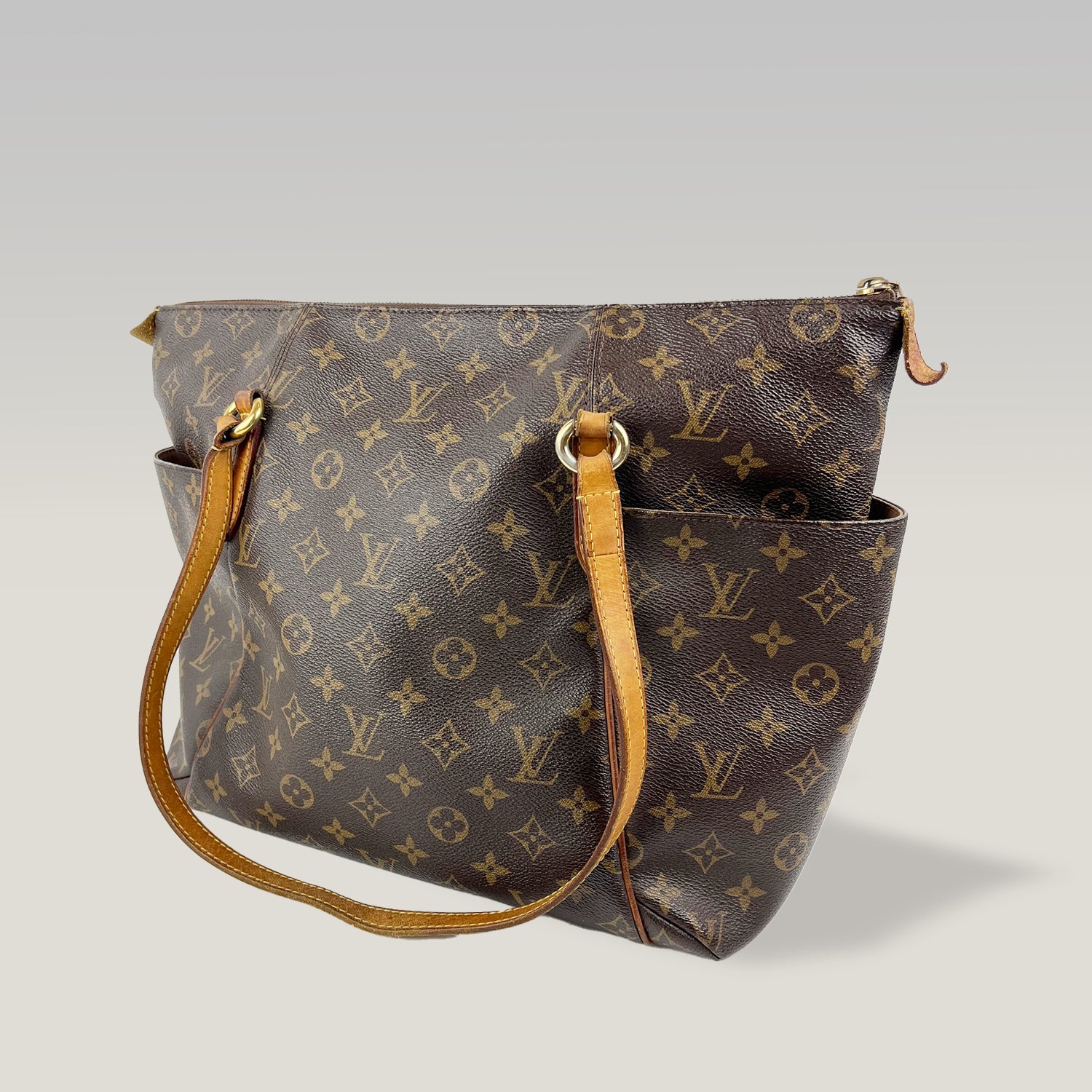 Louis Vuitton Totally MM Monogram Canvas Tote Capiente con Tasche Laterali