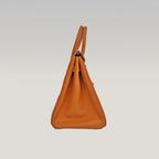 Hermès Birkin 35 color Gold con ferramenta argentata – borsa a mano