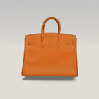 Hermès Birkin 35 color Gold con ferramenta argentata – borsa a mano