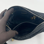 Prada Black Nylon Shoulder Bag Mini Bag with Leather Details
