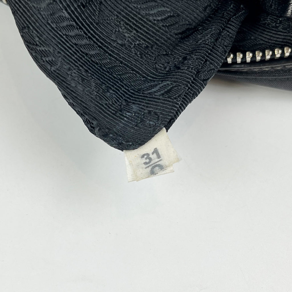 Prada Black Nylon Shoulder Bag Mini Bag with Leather Details