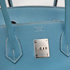 Hermès Birkin 35 Togo Blue Jean – Silver Hardware 