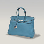 Hermès Birkin 35 Togo Blue Jean – Silver Hardware 