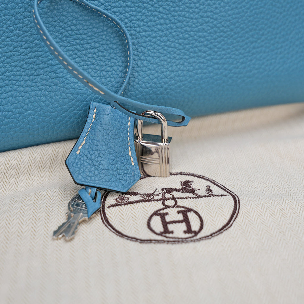 Hermès Birkin 35 Togo Blue Jean – Silver Hardware 