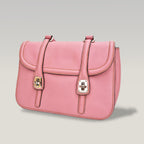 Miu Miu Pink Leather Shoulder Bag Crossbody Bag with Turn-Lock Closure