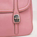 Miu Miu Pink Leather Shoulder Bag Crossbody Bag with Turn-Lock Closure