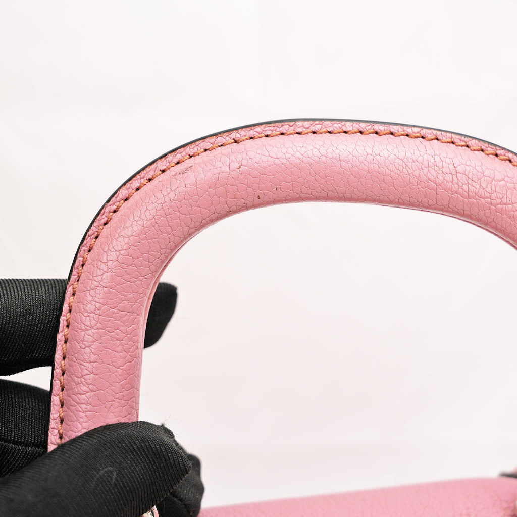 Miu Miu Pink Leather Shoulder Bag Crossbody Bag with Turn-Lock Closure