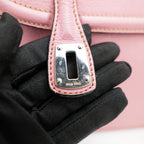 Miu Miu Pink Leather Shoulder Bag Crossbody Bag with Turn-Lock Closure