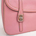 Miu Miu Pink Leather Shoulder Bag Crossbody Bag with Turn-Lock Closure