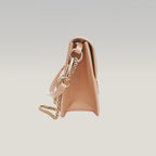 Valentino Loco – Nude Pink Canvas Clutch with Jeweled V Logo 