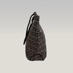 Fendi FF – borsa a mano in tela monogram con hardware argento