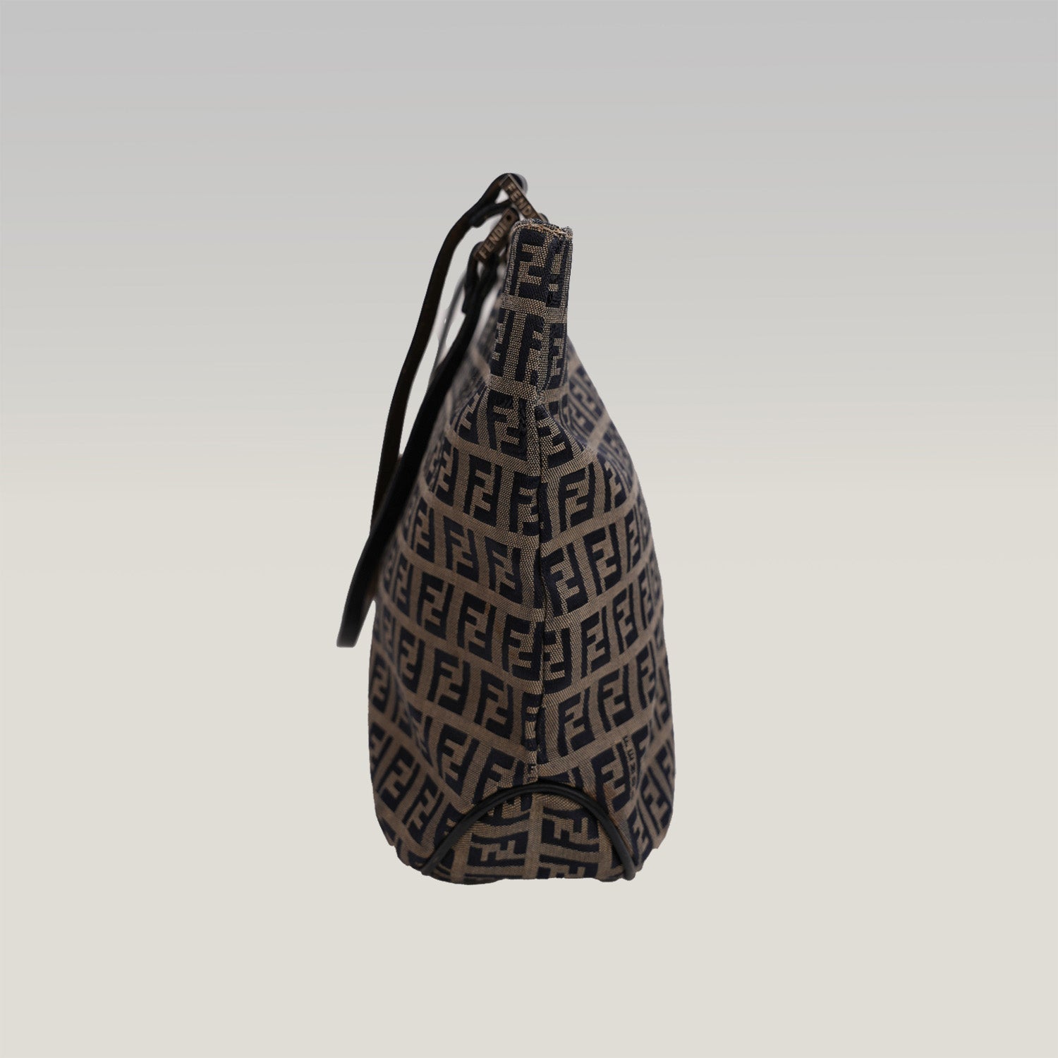 Fendi FF – borsa a mano in tela monogram con hardware argento