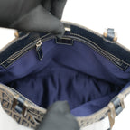 Fendi FF – borsa a mano in tela monogram con hardware argento