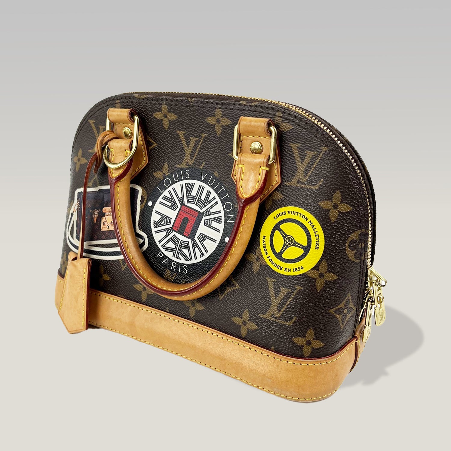Louis Vuitton Alma BB Monogram Canvas Limited Edition con Stampe