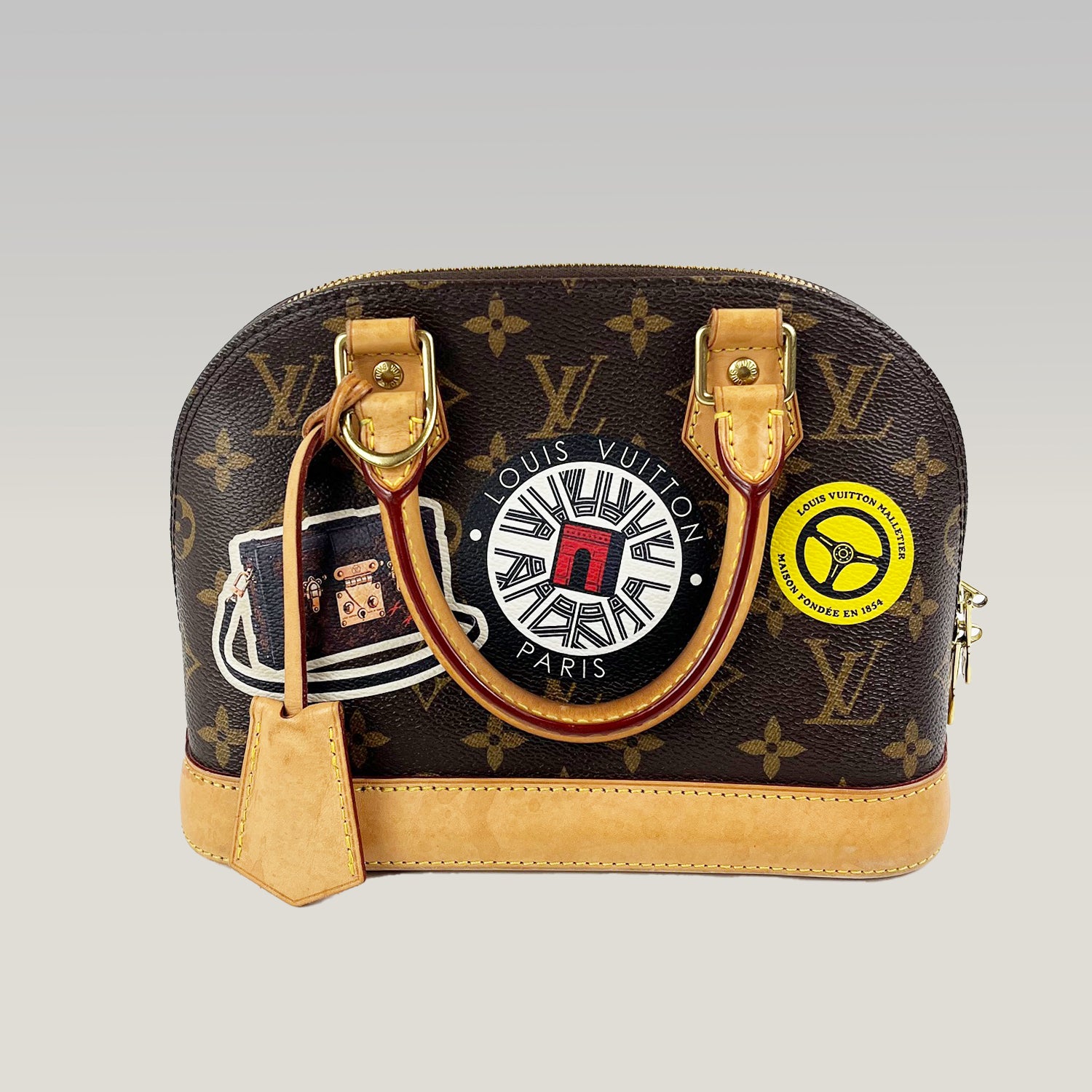 Louis Vuitton Alma BB Monogram Canvas Limited Edition con Stampe