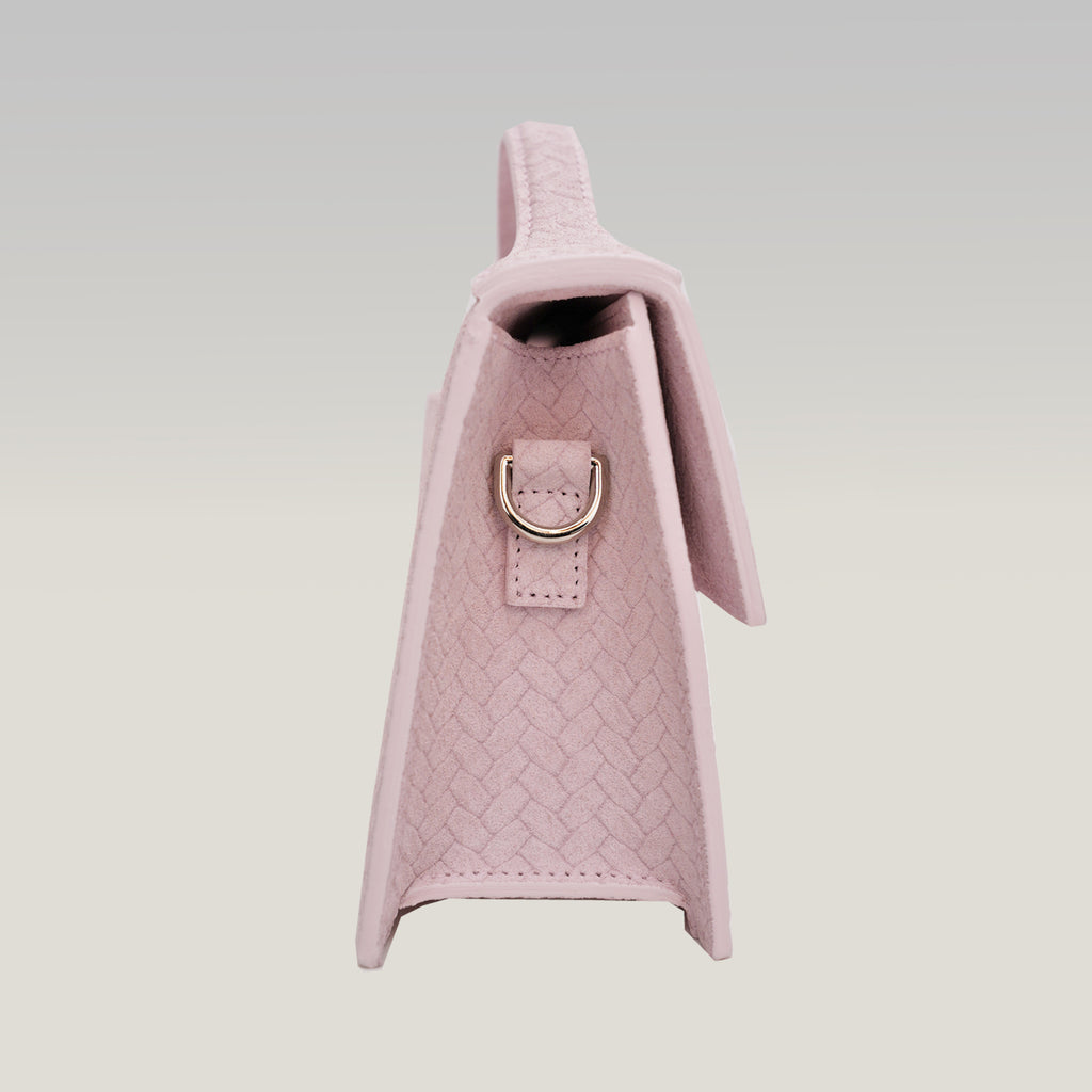 Jacquemus Le Grand Bambino Rosa in Pelle Goffrata Effetto Coccodrillo con Tracolla