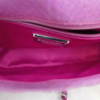 CHANEL Classic Flap Easy Carry Media in Pitone Viola Matelassé