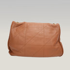Saint Laurent Jamie Large Brown Quilted Leather Bag with Gold Chain
