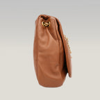 Saint Laurent Jamie Large Brown Quilted Leather Bag with Gold Chain