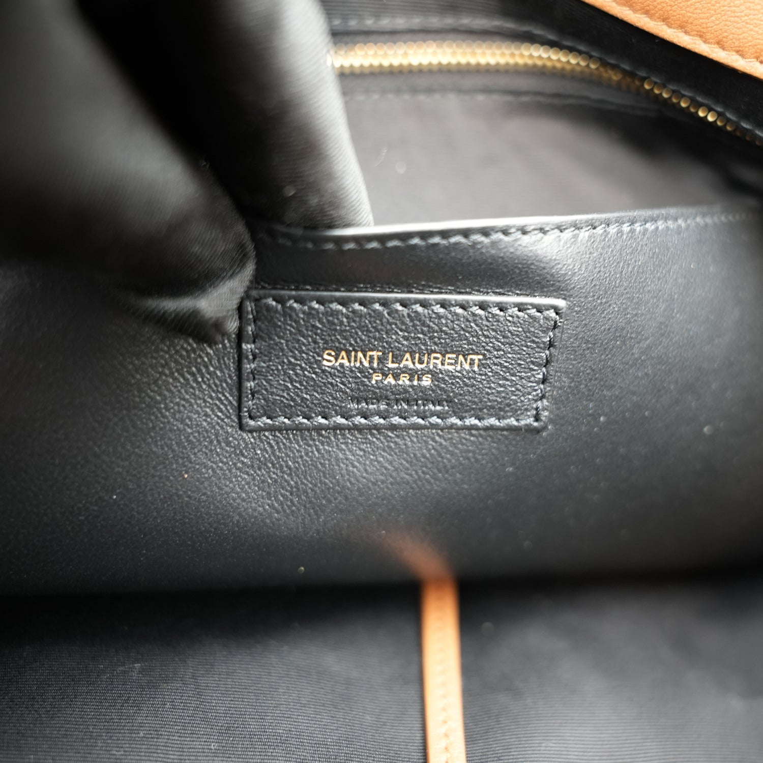 Saint Laurent Jamie Large Brown Quilted Leather Bag with Gold Chain