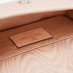 Valentino LOCÒ – borsa a mano / a spalla in pelle color rosa cannella