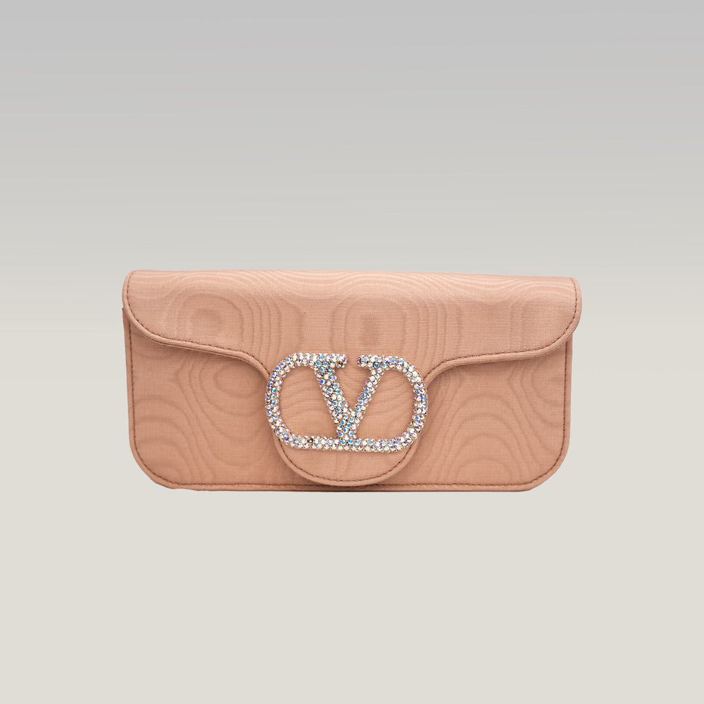 Valentino LOCÒ – borsa a mano / a spalla in pelle color rosa cannella