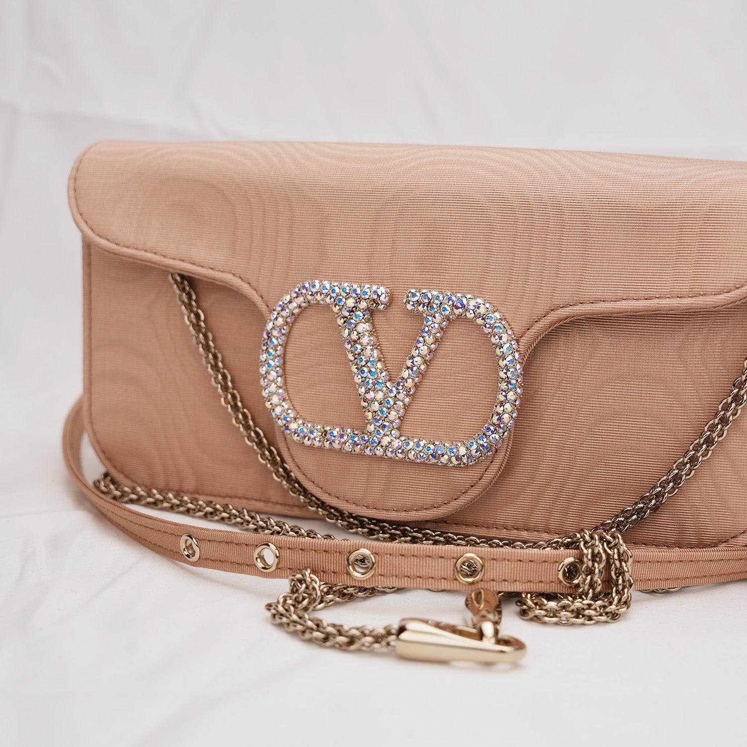 Valentino LOCÒ – borsa a mano / a spalla in pelle color rosa cannella