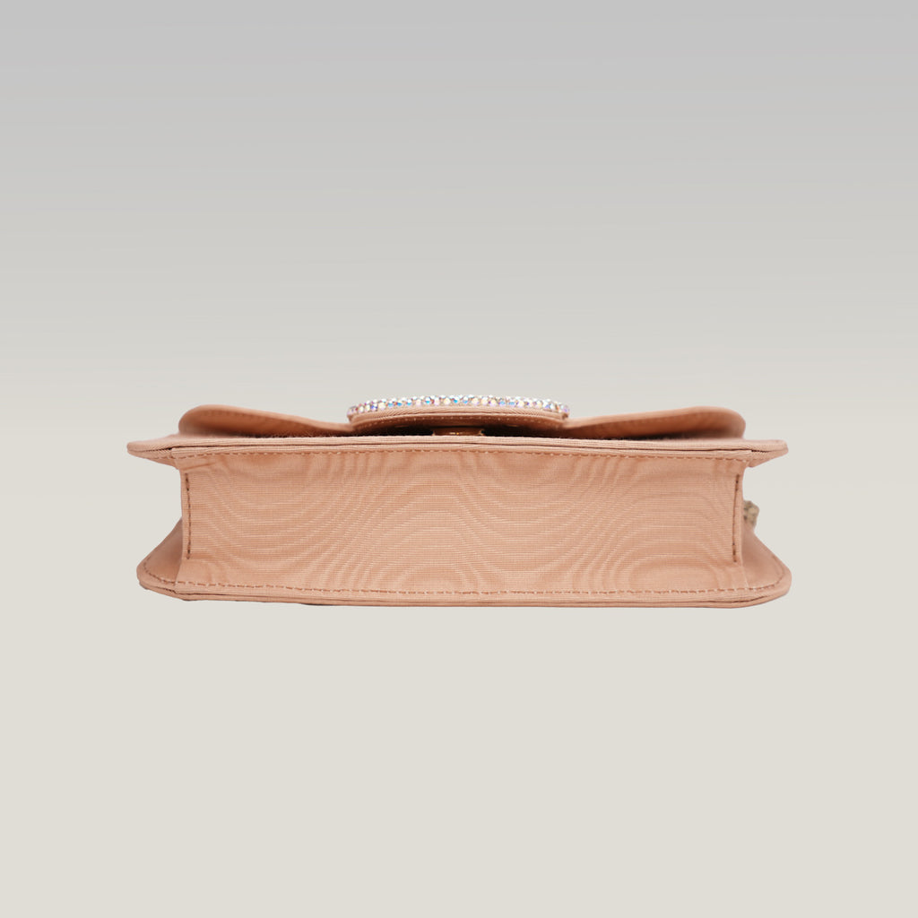 Valentino LOCÒ – borsa a mano / a spalla in pelle color rosa cannella