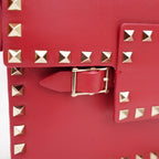 Valentino Rockstud – borsa a spalla rossa in pelle con borchie