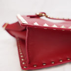 Valentino Rockstud – borsa a spalla rossa in pelle con borchie