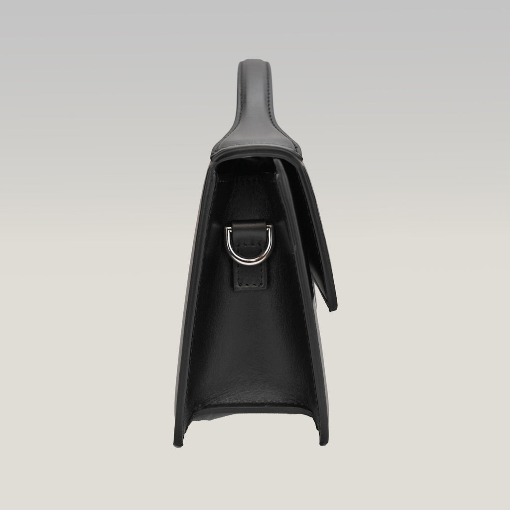 Jacquemus Il Grande Bambino nero con logo argento