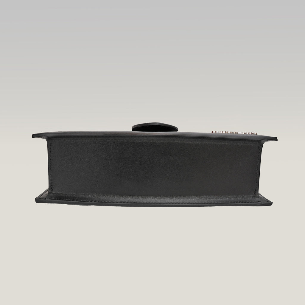 Jacquemus Il Grande Bambino nero con logo argento